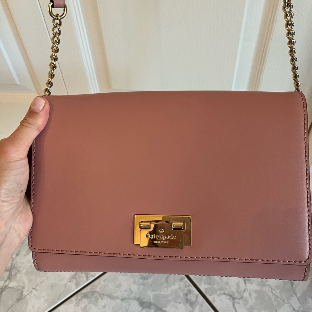 Pink Kate Spade crossbody purse